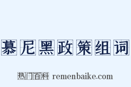 慕尼黑政策组词是什么意思的图片